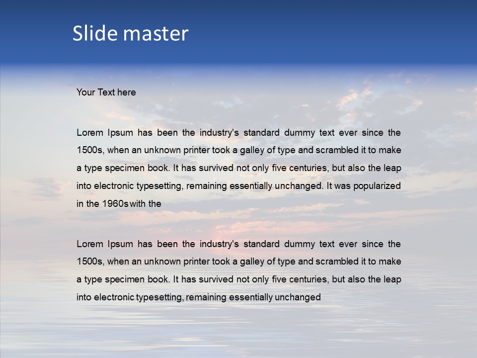 Landscape Reflection Water PowerPoint Template