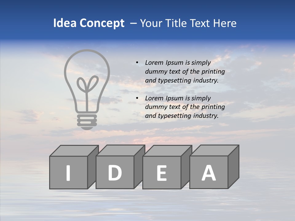 Landscape Reflection Water PowerPoint Template