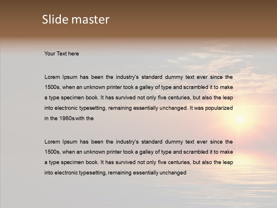 Morning Sunset Color PowerPoint Template