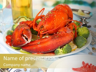 Expensive Lobster Delicatessen PowerPoint Template