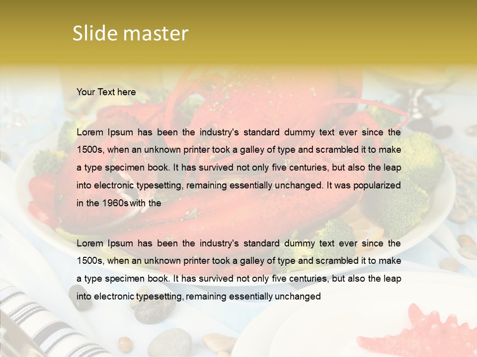 Expensive Lobster Delicatessen PowerPoint Template