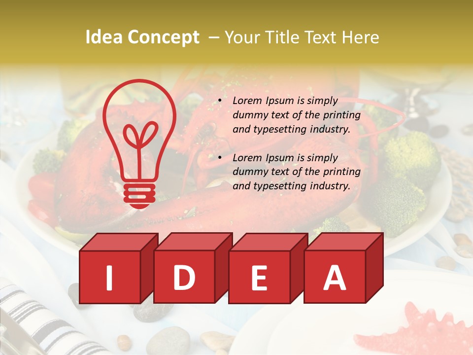 Expensive Lobster Delicatessen PowerPoint Template
