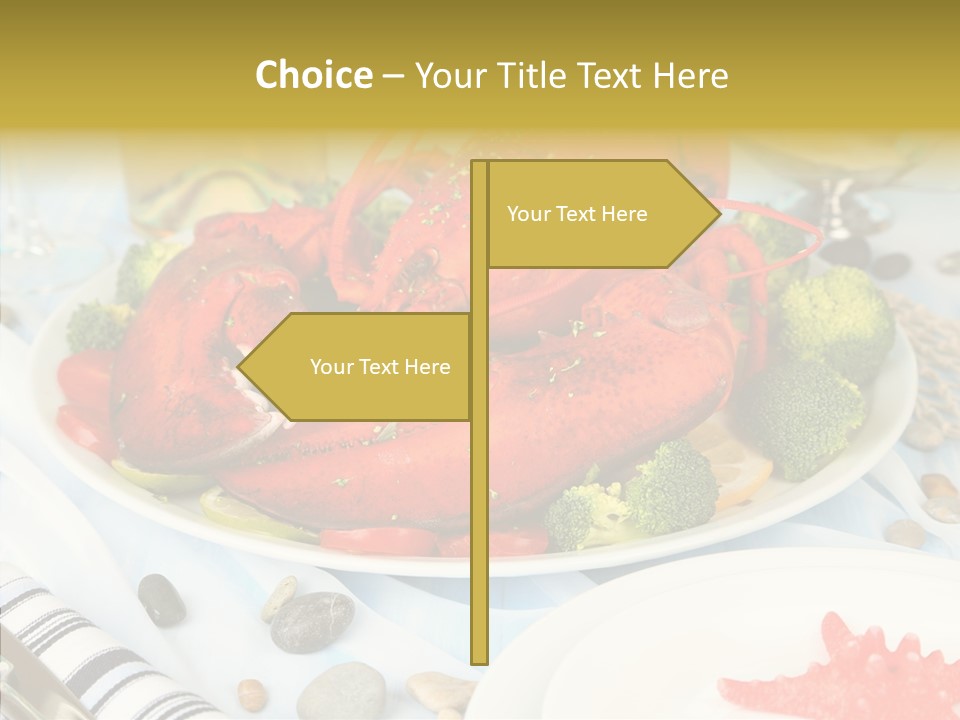 Expensive Lobster Delicatessen PowerPoint Template