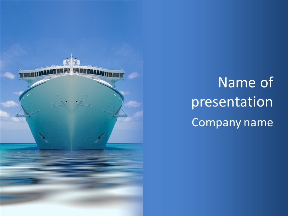 Anchored Trip Vacation PowerPoint Template