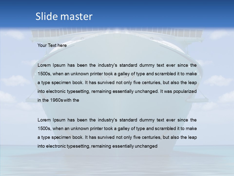 Anchored Trip Vacation PowerPoint Template