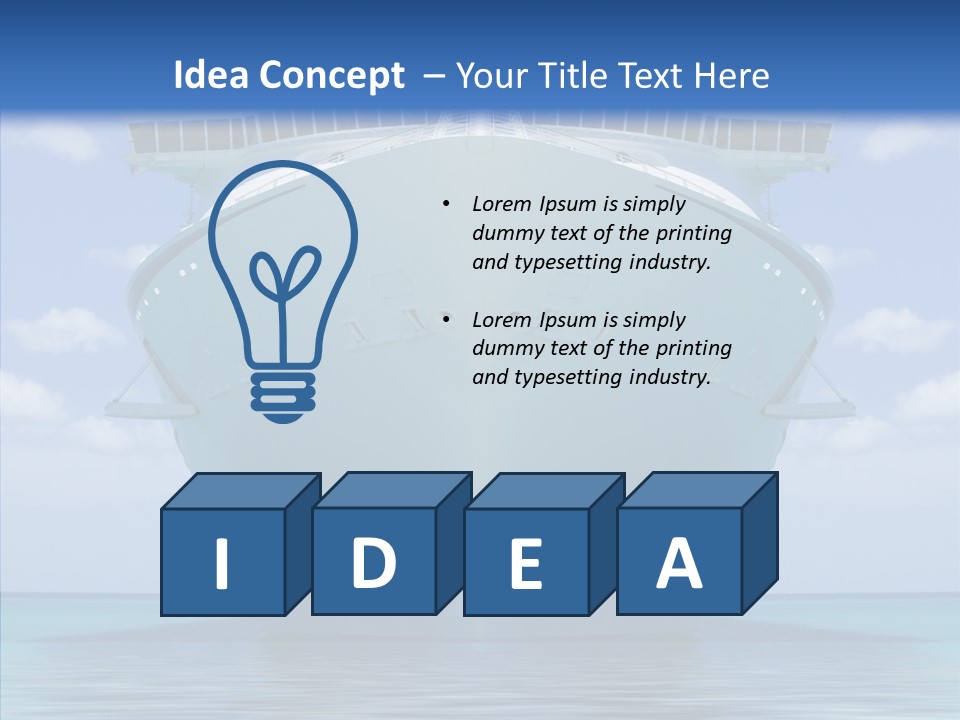 Anchored Trip Vacation PowerPoint Template