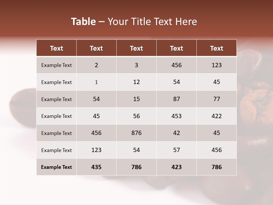 Bean Caffeine Break PowerPoint Template