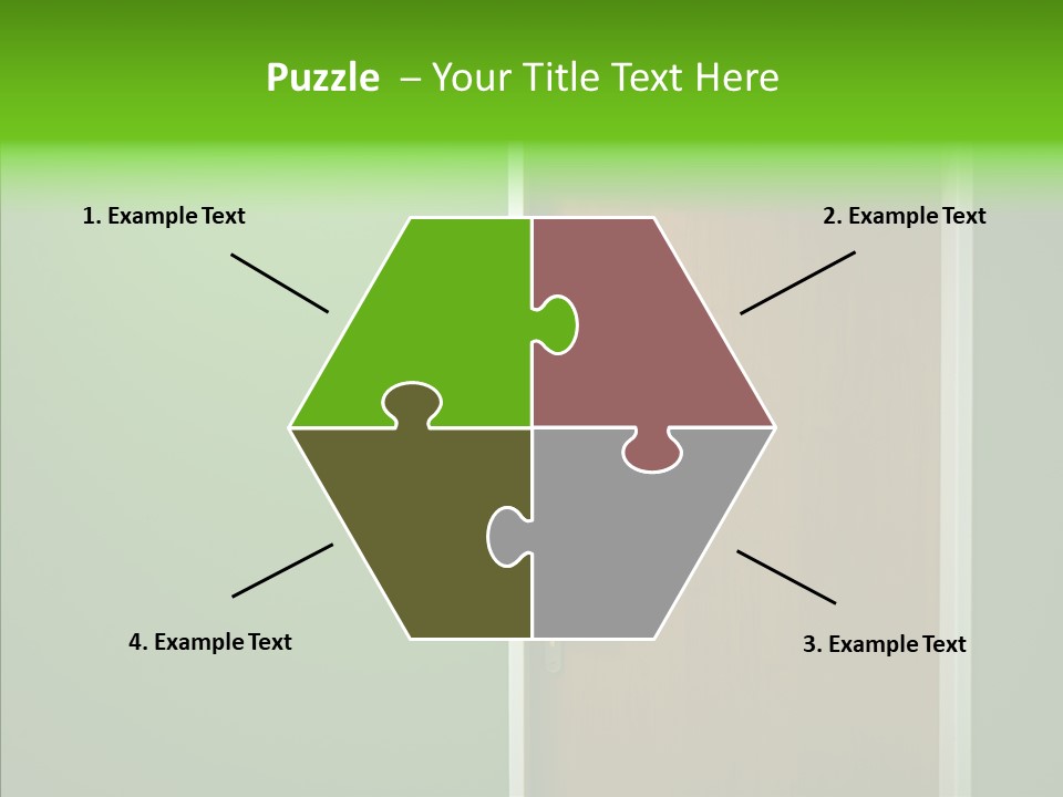 Empty Orange Key Hole PowerPoint Template
