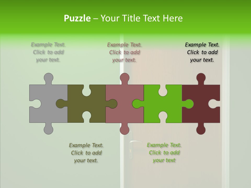 Empty Orange Key Hole PowerPoint Template