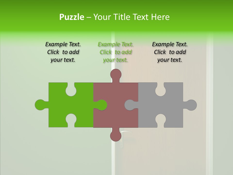 Empty Orange Key Hole PowerPoint Template