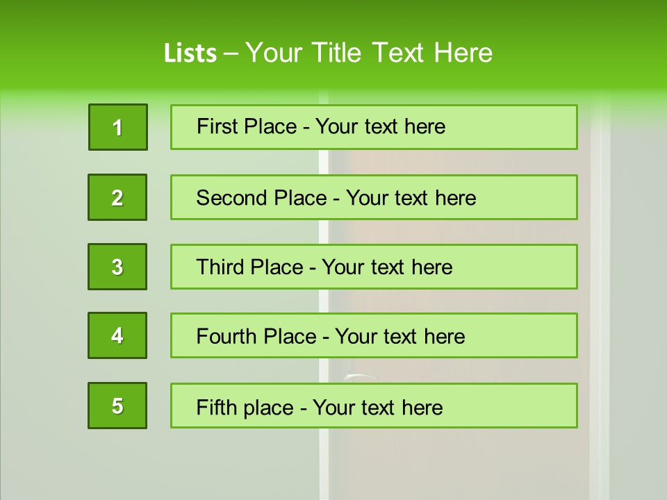 Empty Orange Key Hole PowerPoint Template