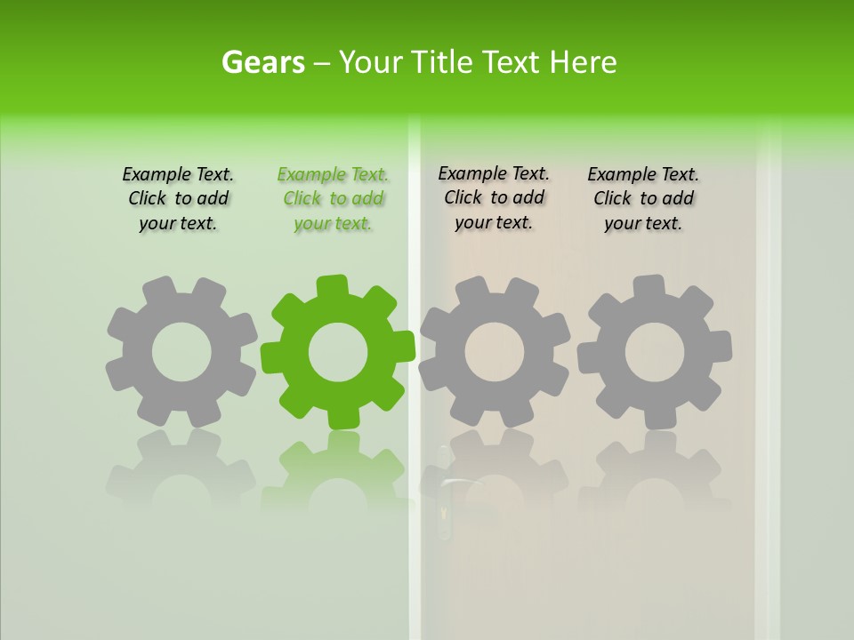 Empty Orange Key Hole PowerPoint Template