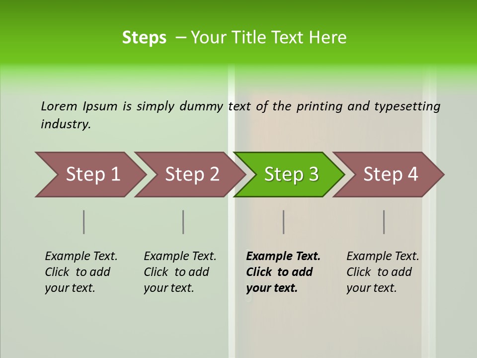 Empty Orange Key Hole PowerPoint Template