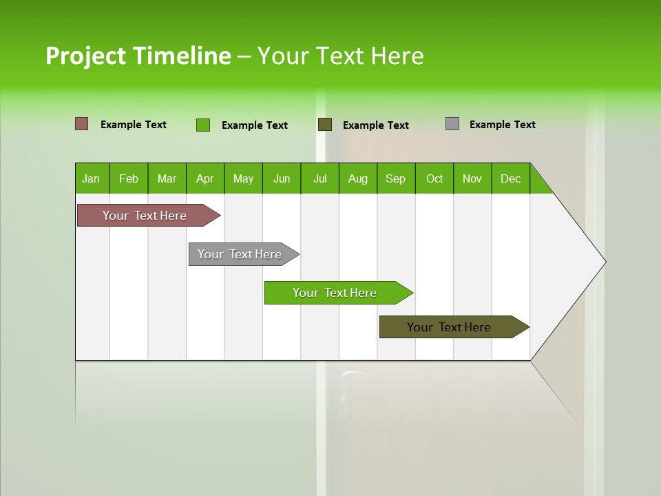 Empty Orange Key Hole PowerPoint Template