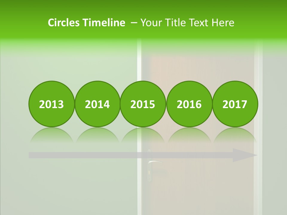 Empty Orange Key Hole PowerPoint Template