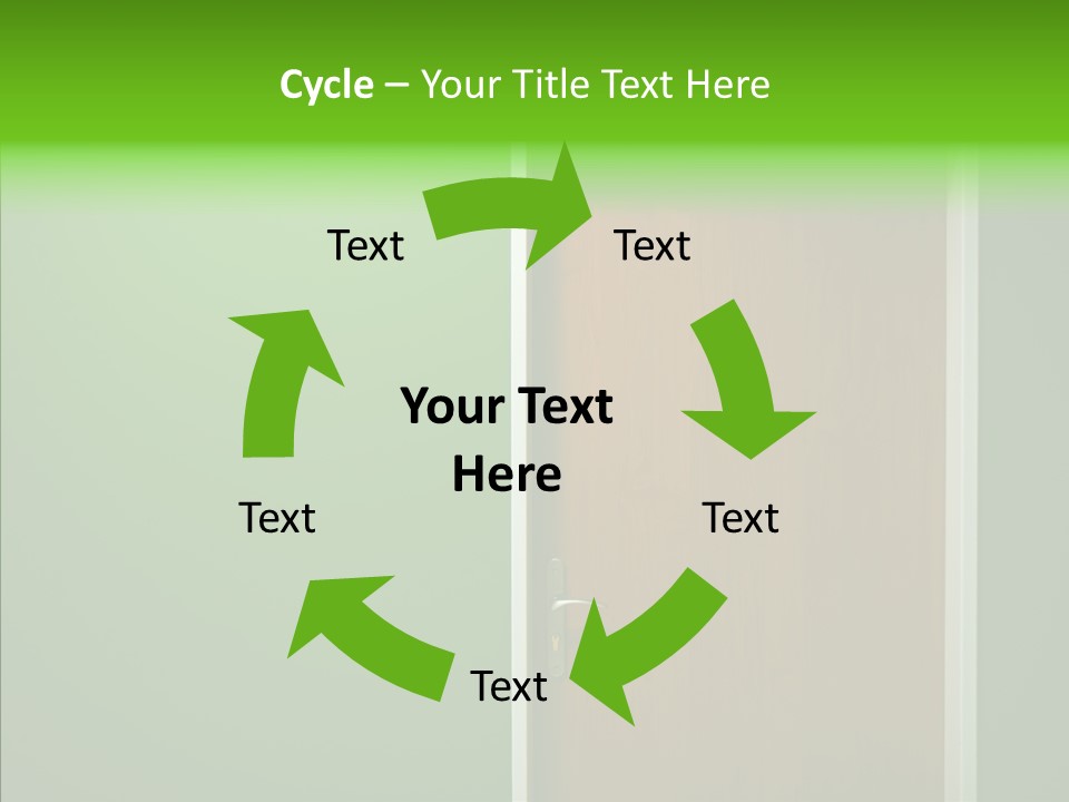 Empty Orange Key Hole PowerPoint Template