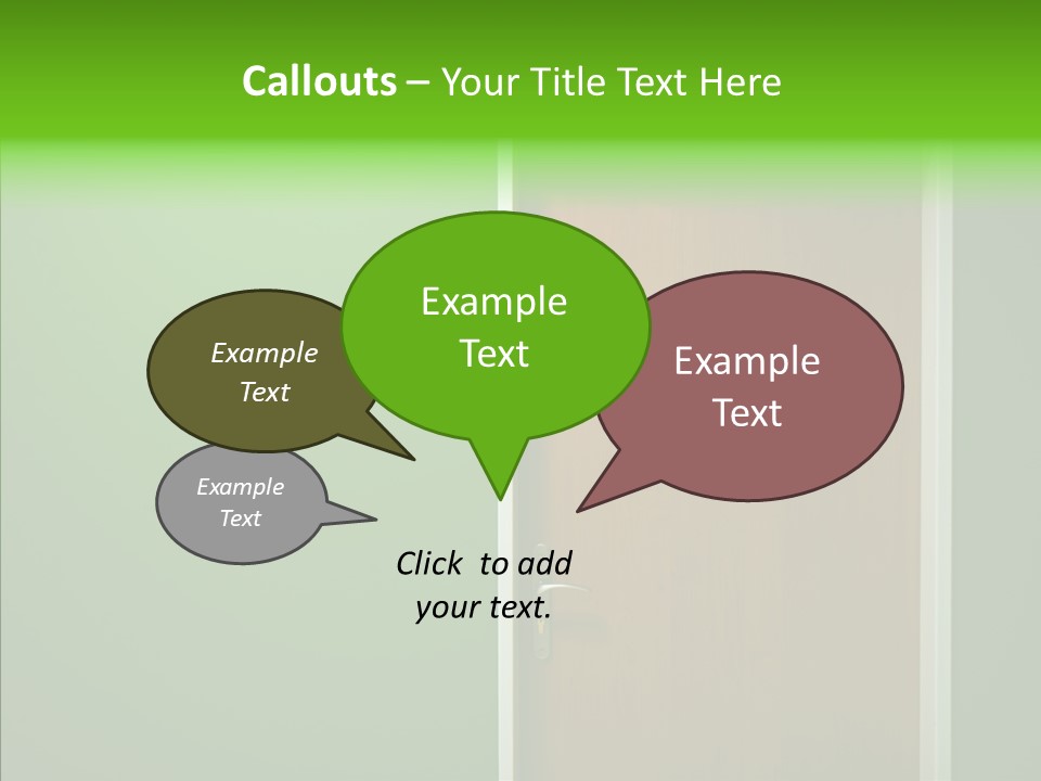 Empty Orange Key Hole PowerPoint Template