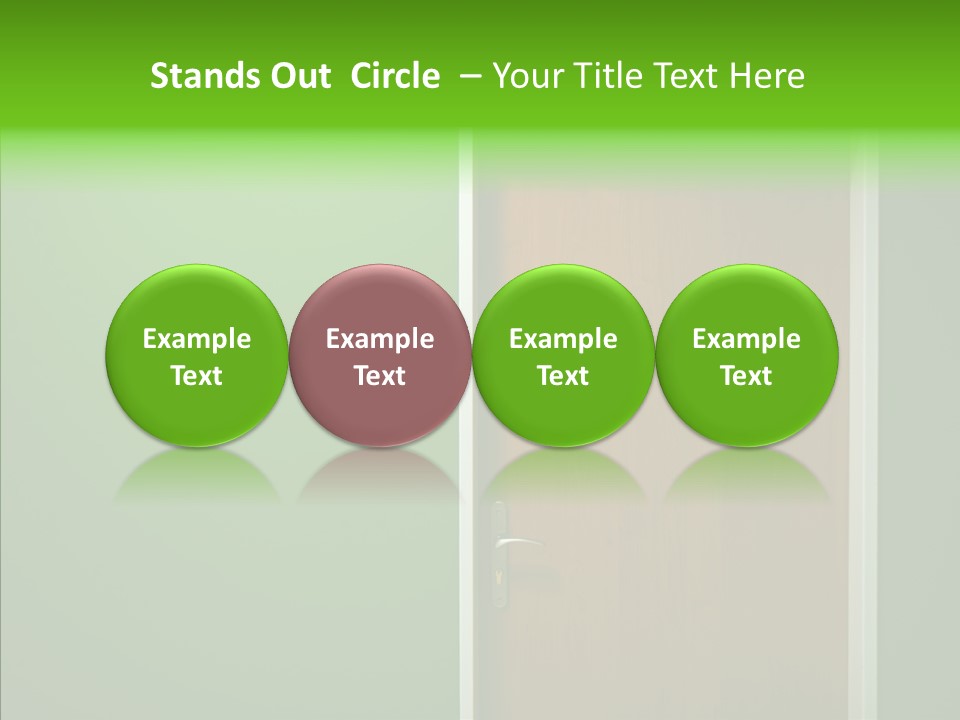 Empty Orange Key Hole PowerPoint Template