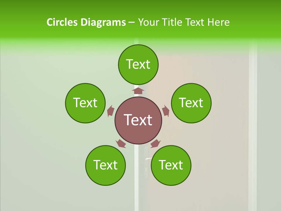 Empty Orange Key Hole PowerPoint Template