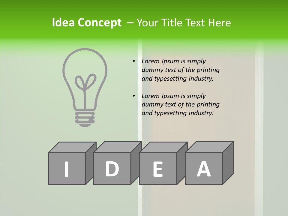 Empty Orange Key Hole PowerPoint Template