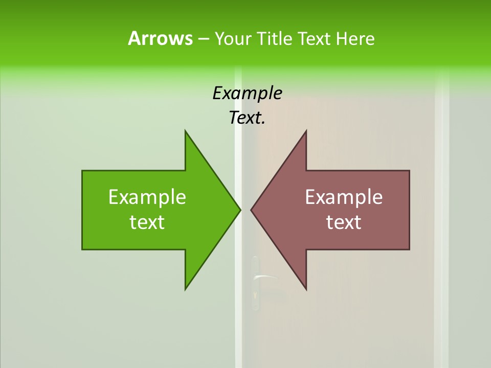 Empty Orange Key Hole PowerPoint Template