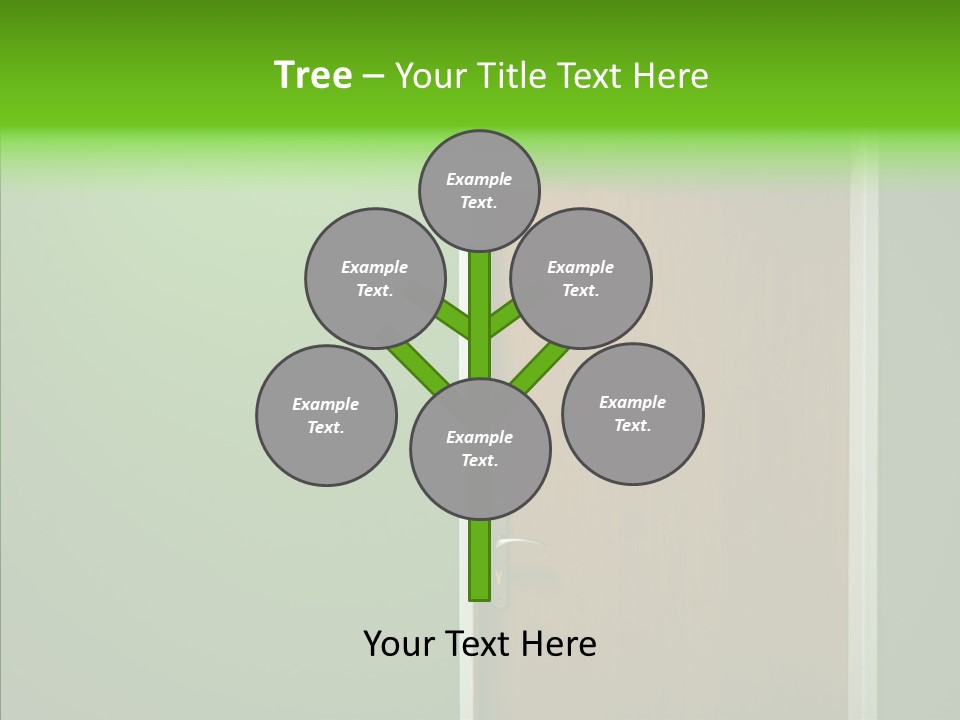 Empty Orange Key Hole PowerPoint Template