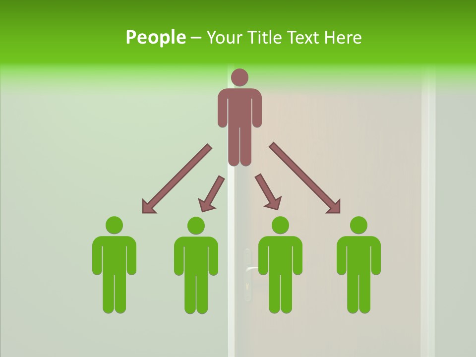 Empty Orange Key Hole PowerPoint Template