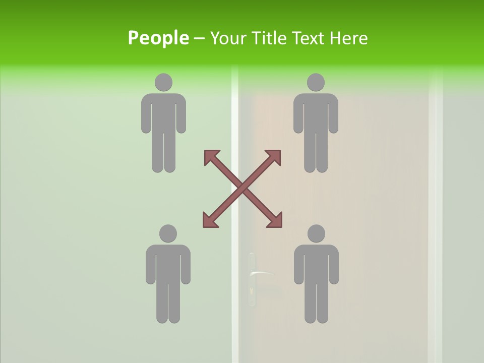 Empty Orange Key Hole PowerPoint Template