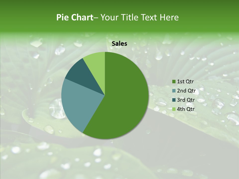 Water Droplets Green PowerPoint Template