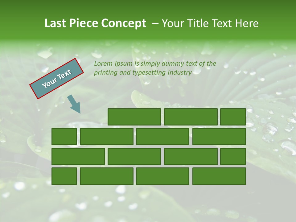 Water Droplets Green PowerPoint Template