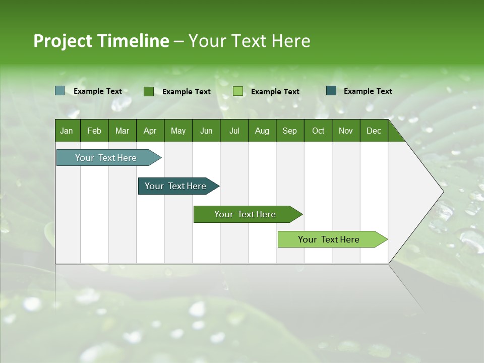 Water Droplets Green PowerPoint Template