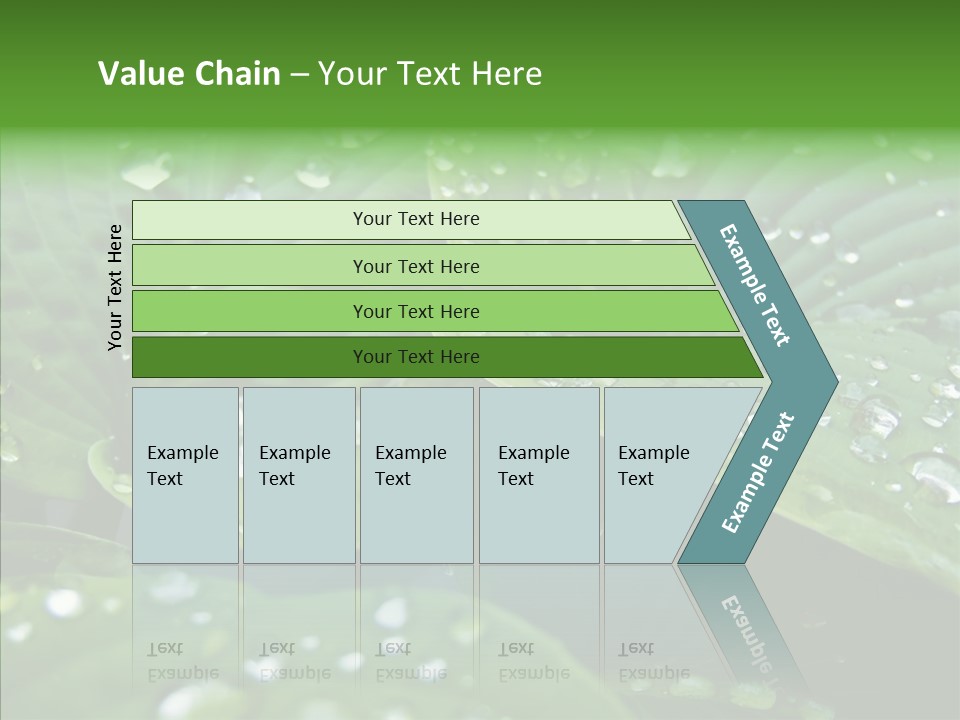Water Droplets Green PowerPoint Template