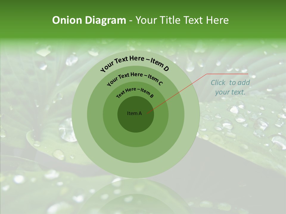 Water Droplets Green PowerPoint Template