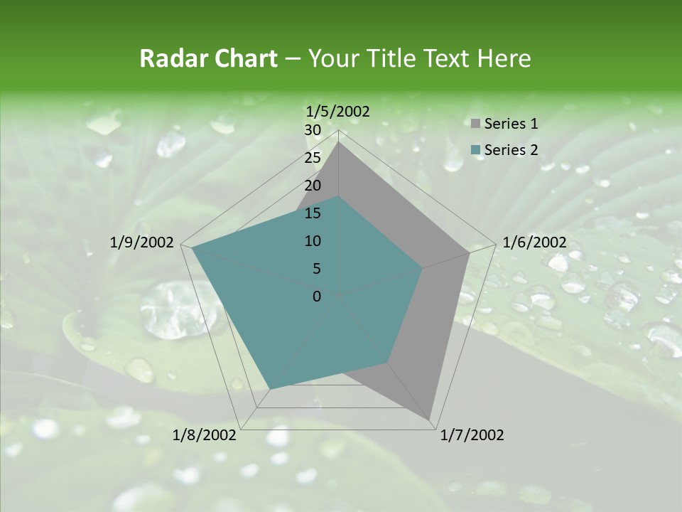 Water Droplets Green PowerPoint Template
