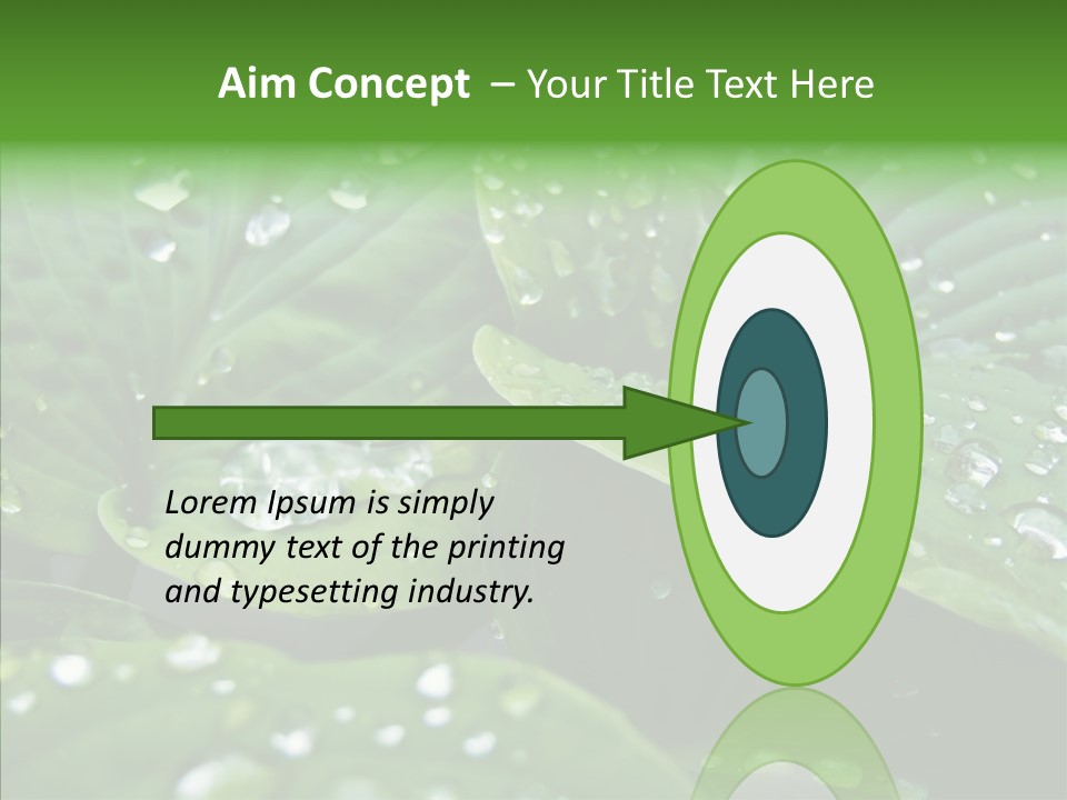 Water Droplets Green PowerPoint Template