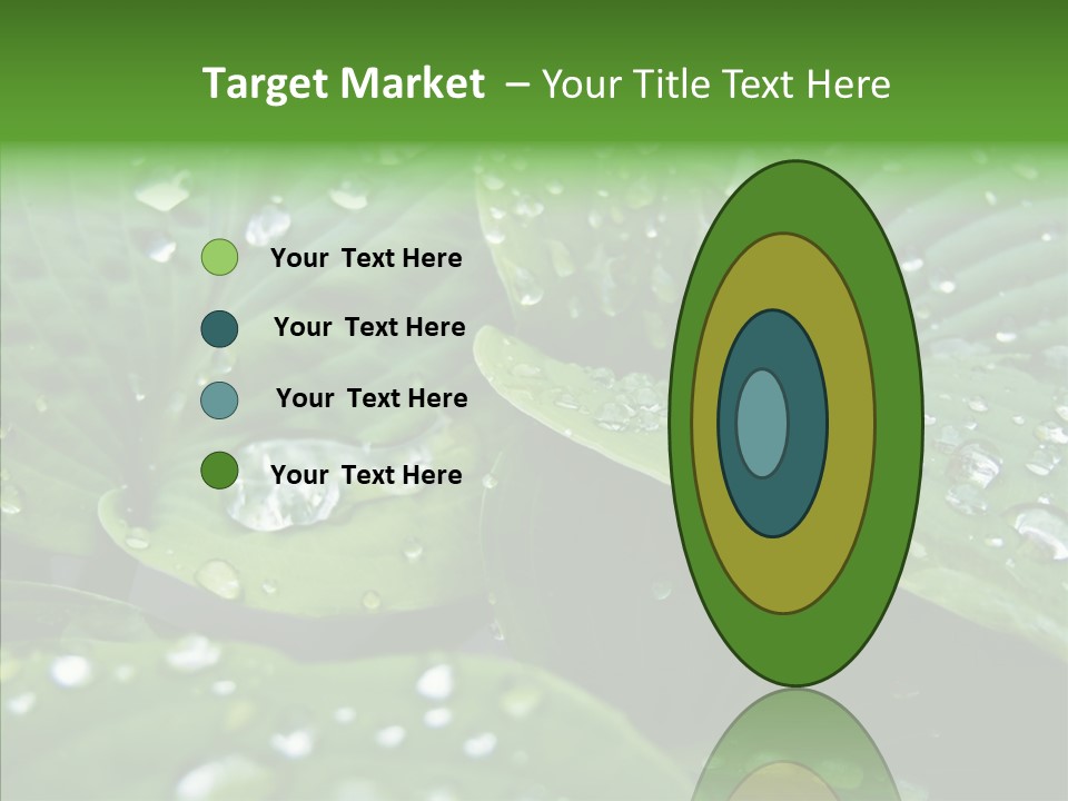 Water Droplets Green PowerPoint Template