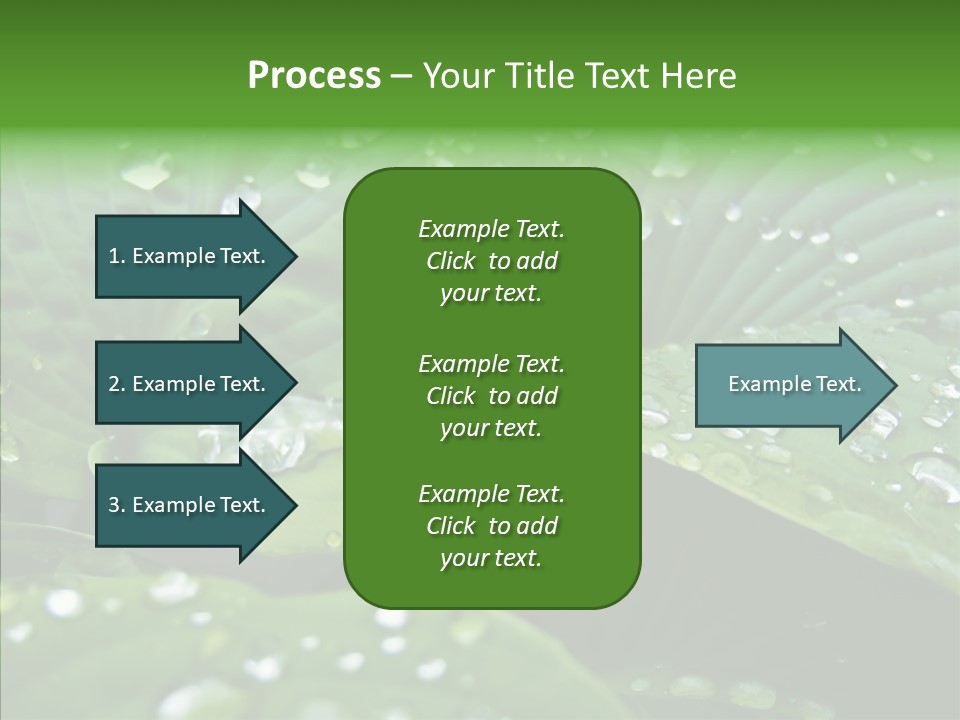 Water Droplets Green PowerPoint Template