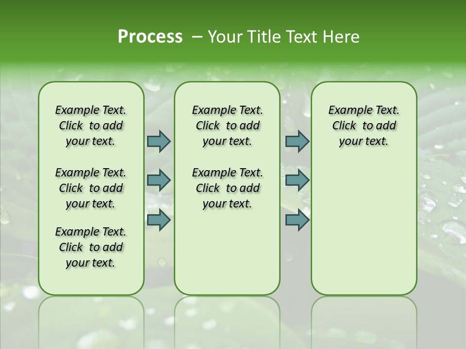 Water Droplets Green PowerPoint Template