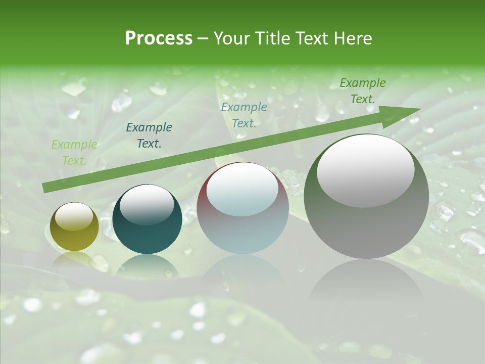 Water Droplets Green PowerPoint Template