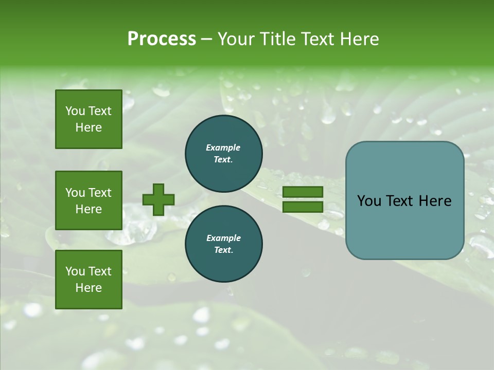 Water Droplets Green PowerPoint Template