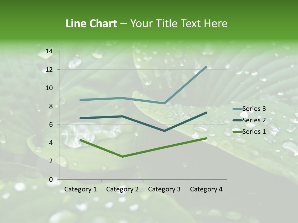 Water Droplets Green PowerPoint Template