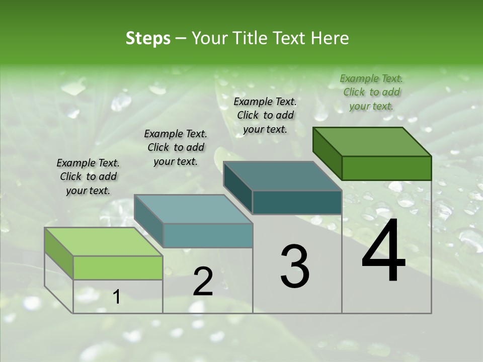 Water Droplets Green PowerPoint Template