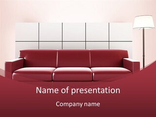 White Illustration Furnishings PowerPoint Template