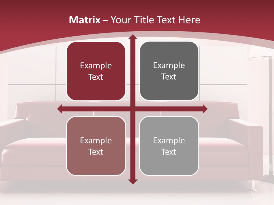 White Illustration Furnishings PowerPoint Template