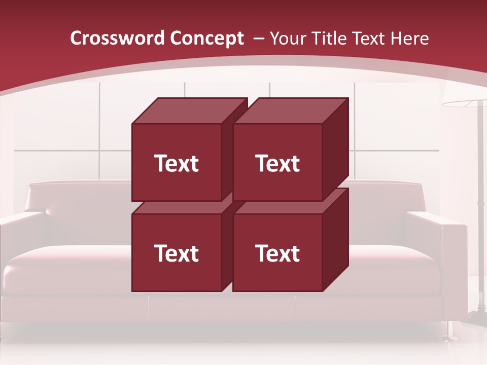 White Illustration Furnishings PowerPoint Template