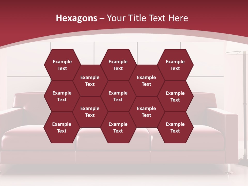 White Illustration Furnishings PowerPoint Template