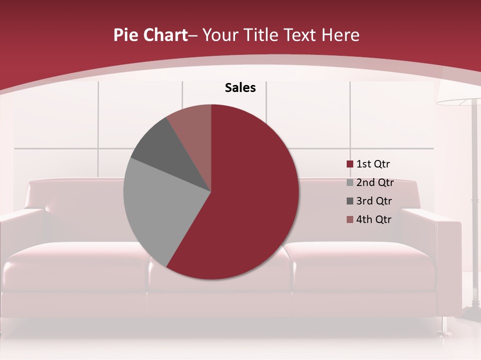 White Illustration Furnishings PowerPoint Template