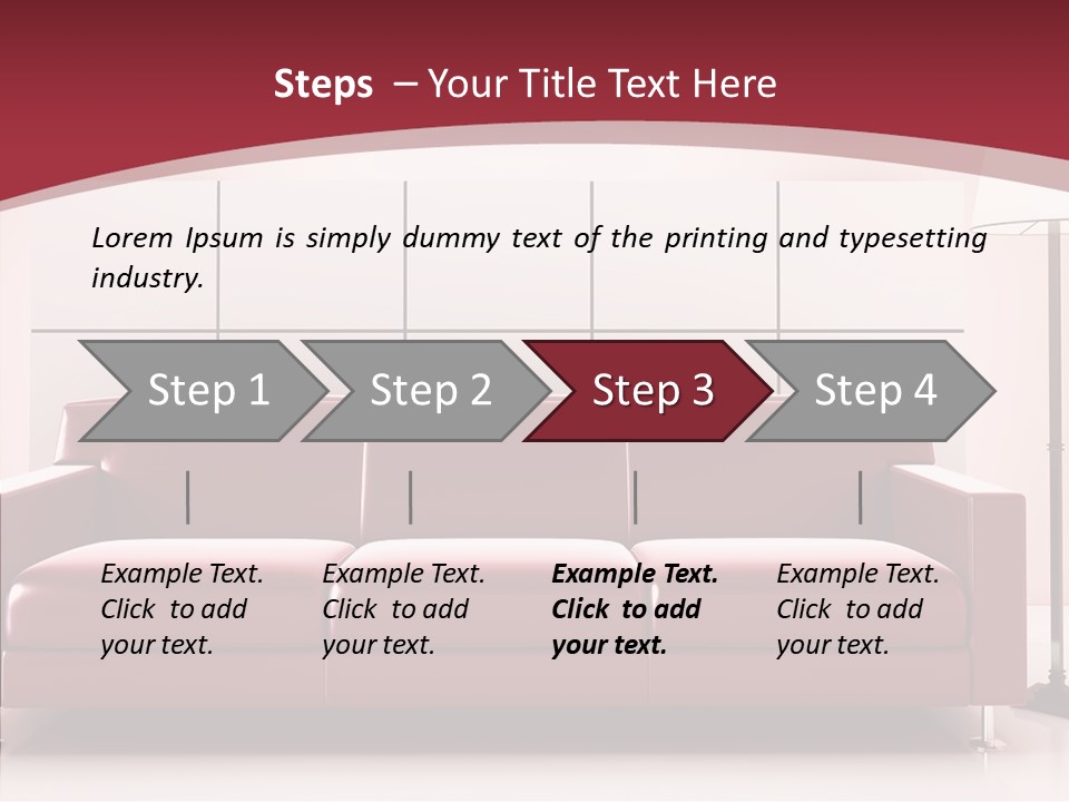 White Illustration Furnishings PowerPoint Template