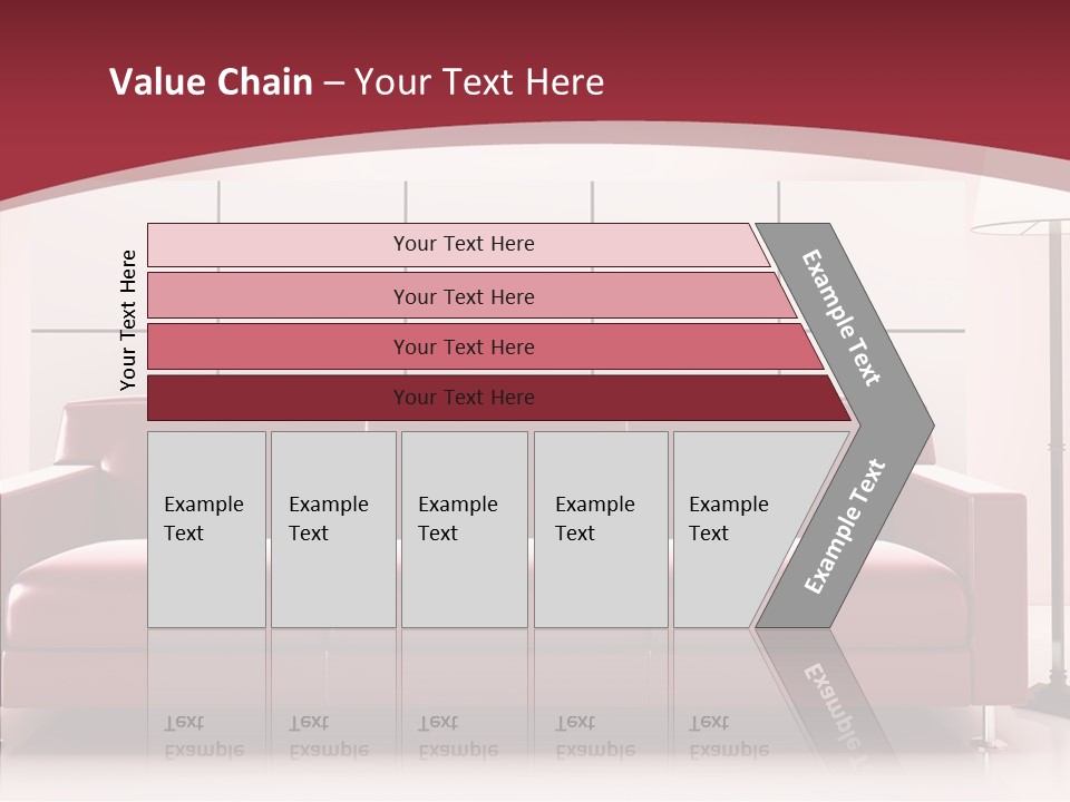 White Illustration Furnishings PowerPoint Template