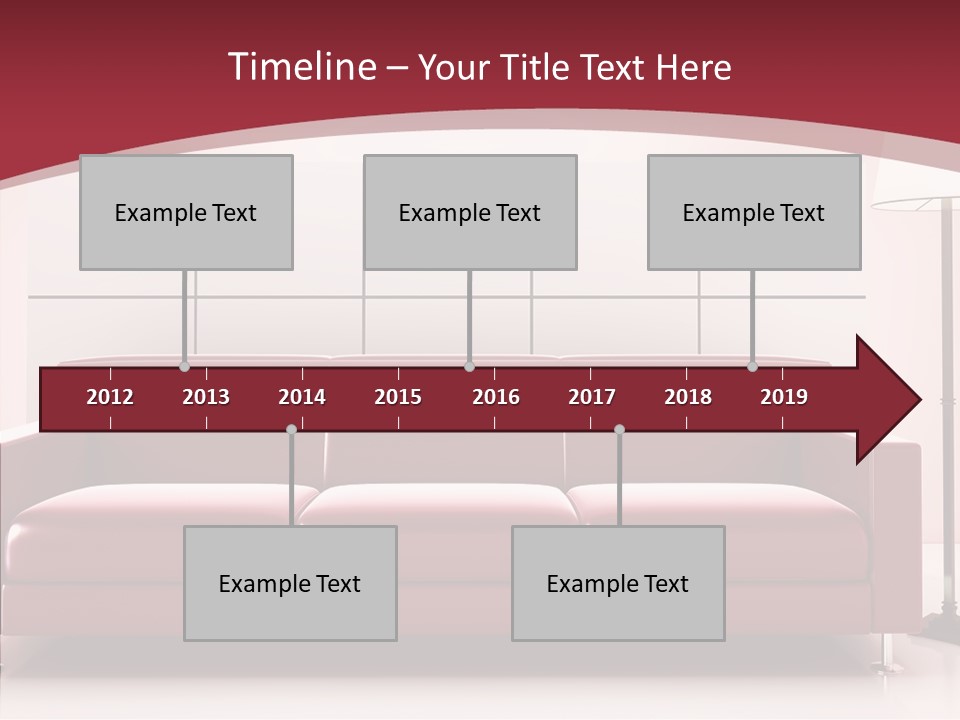 White Illustration Furnishings PowerPoint Template